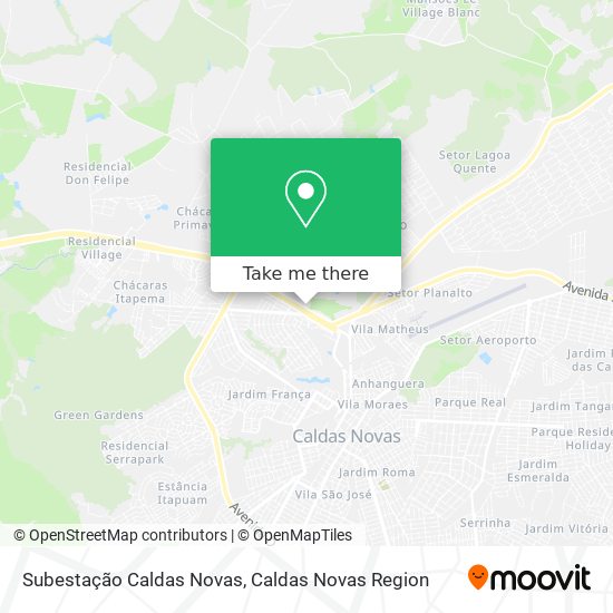 Subestação Caldas Novas map