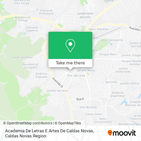 Mapa Academia De Letras E Artes De Caldas Novas