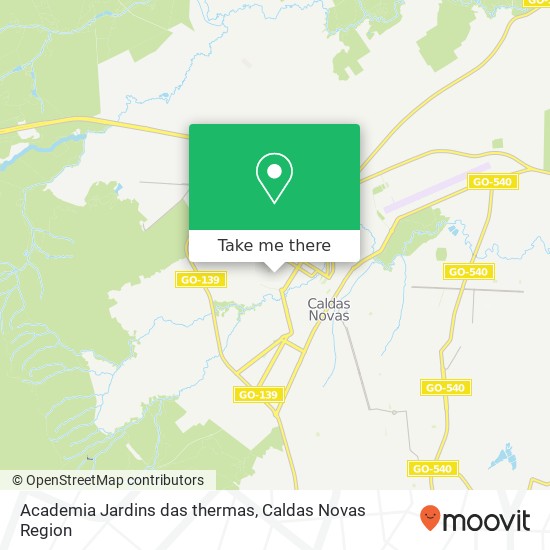 Mapa Academia Jardins das thermas