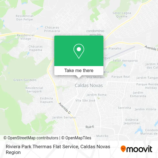 Riviera Park Thermas Flat Service map