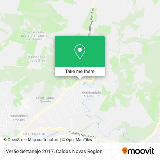 Mapa Verão Sertanejo 2017