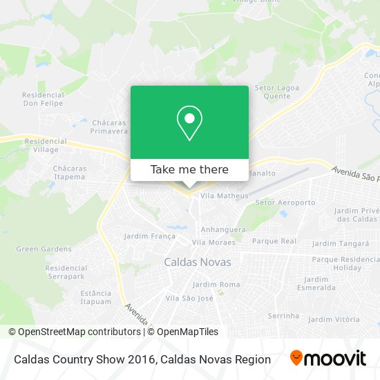 Caldas Country Show 2016 map