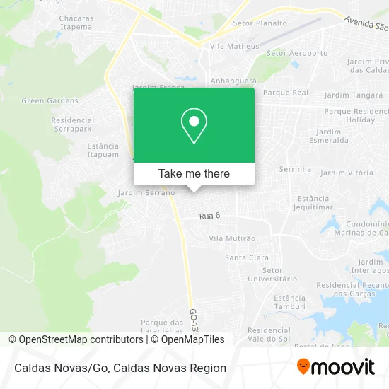 Caldas Novas/Go map