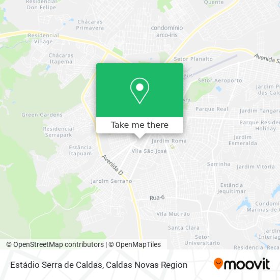 Mapa Estádio Serra de Caldas