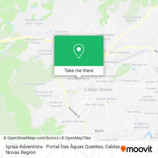 Mapa Igreja Adventista - Portal Das Àguas Quentes