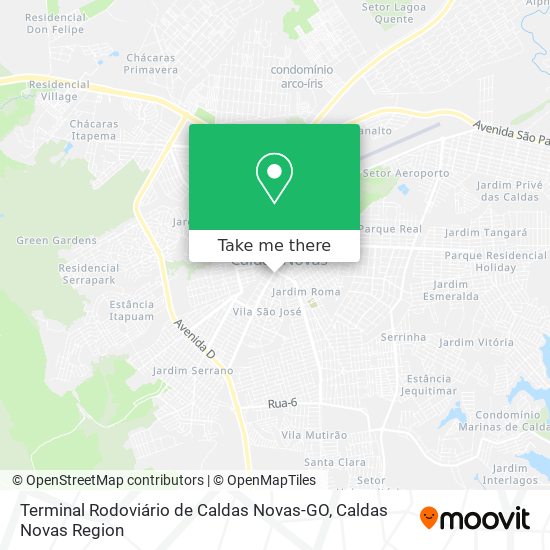 Mapa Terminal Rodoviário de Caldas Novas-GO