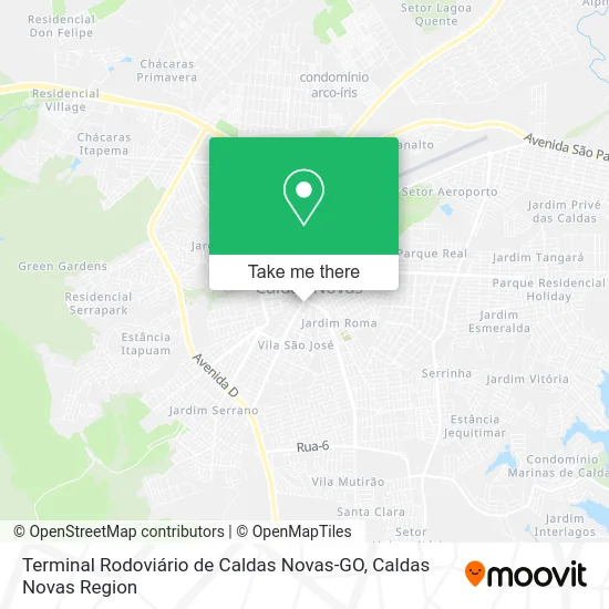 Terminal Rodoviário de Caldas Novas-GO map