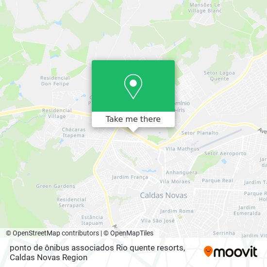 ponto de ônibus associados Rio quente resorts map