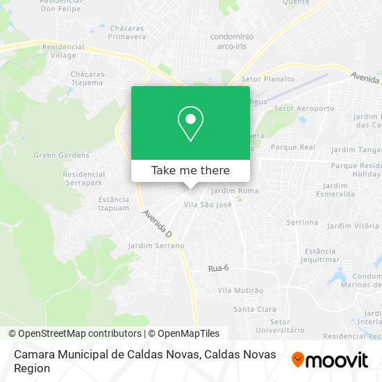 Camara Municipal de Caldas Novas map