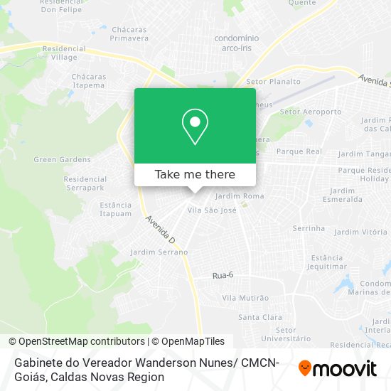 Gabinete do Vereador Wanderson Nunes/ CMCN- Goiás map