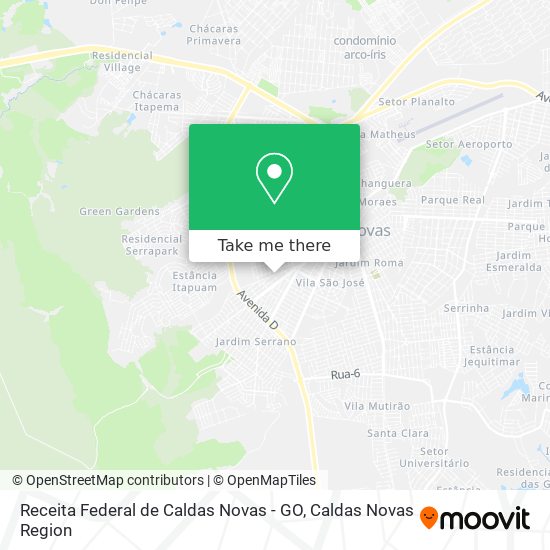 Mapa Receita Federal de Caldas Novas - GO