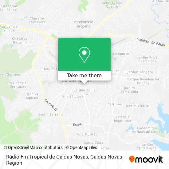Rádio Fm Tropical de Caldas Novas map