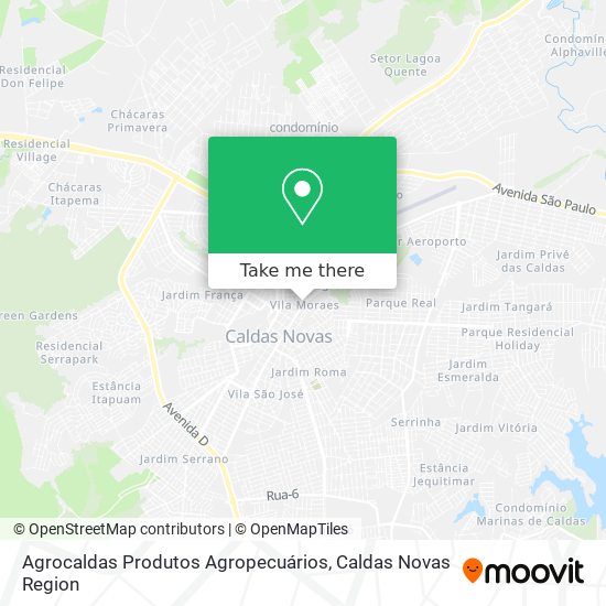 Agrocaldas Produtos Agropecuários map