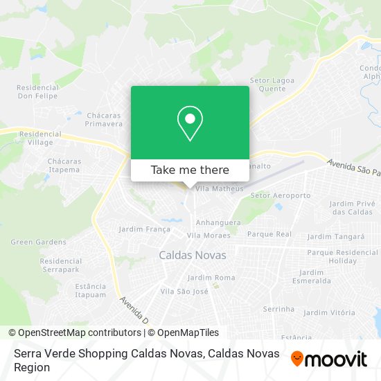 Mapa Serra Verde Shopping Caldas Novas