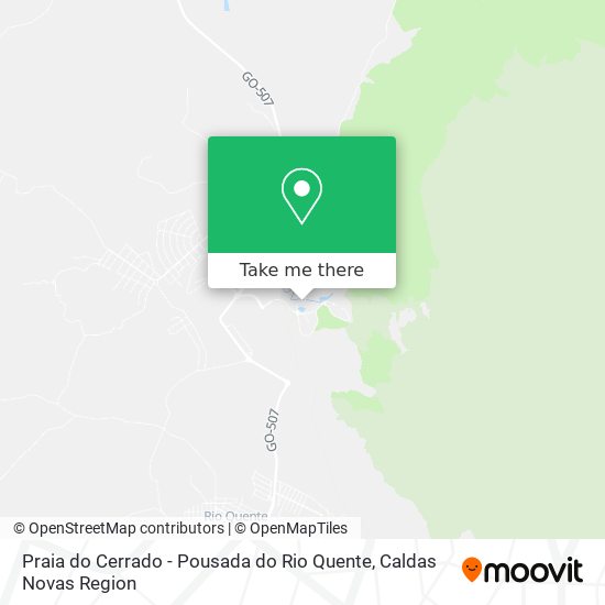 Praia do Cerrado - Pousada do Rio Quente map