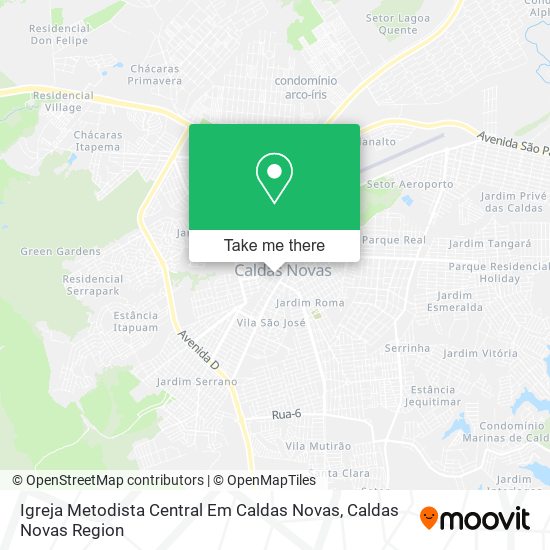 Mapa Igreja Metodista Central Em Caldas Novas