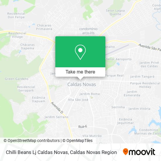 Mapa Chilli Beans Lj Caldas Novas