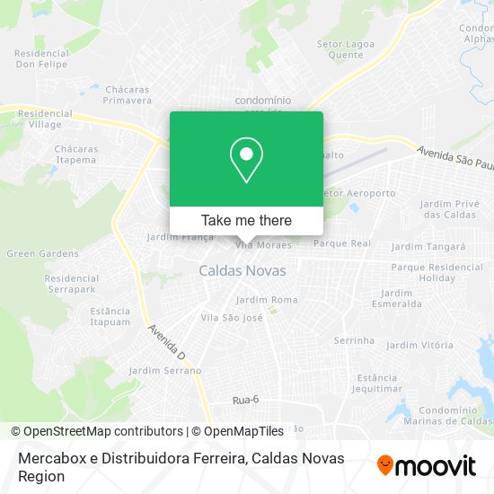 Mapa Mercabox e Distribuidora Ferreira