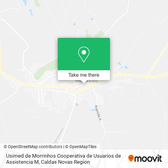 Usimed de Morrinhos Cooperativa de Usuarios de Assistencia M map