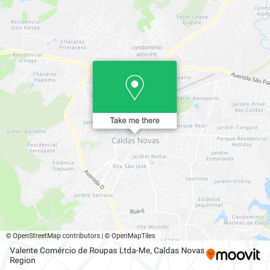 Mapa Valente Comércio de Roupas Ltda-Me