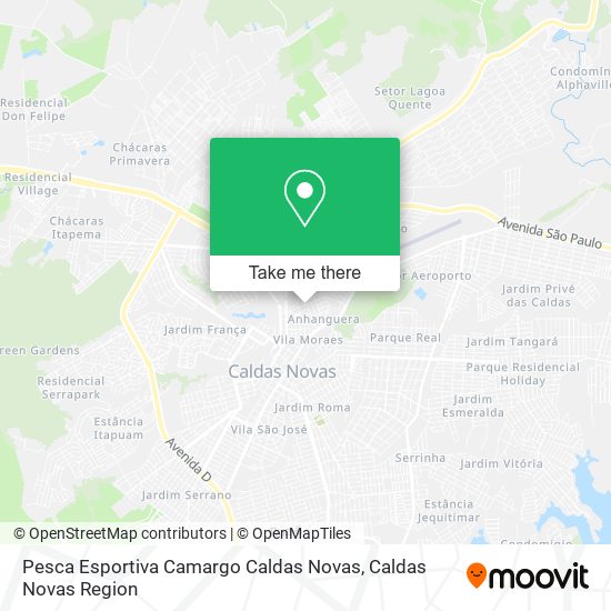 Pesca Esportiva Camargo Caldas Novas map