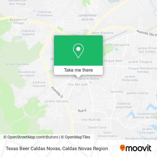 Mapa Texas Beer Caldas Novas