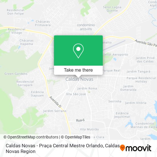 Caldas Novas - Praça Central Mestre Orlando map