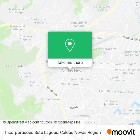 Incorporacoes Sete Lagoas map