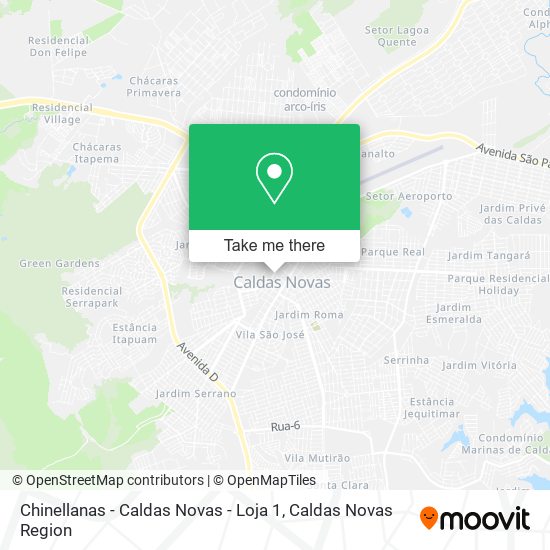 Mapa Chinellanas - Caldas Novas - Loja 1