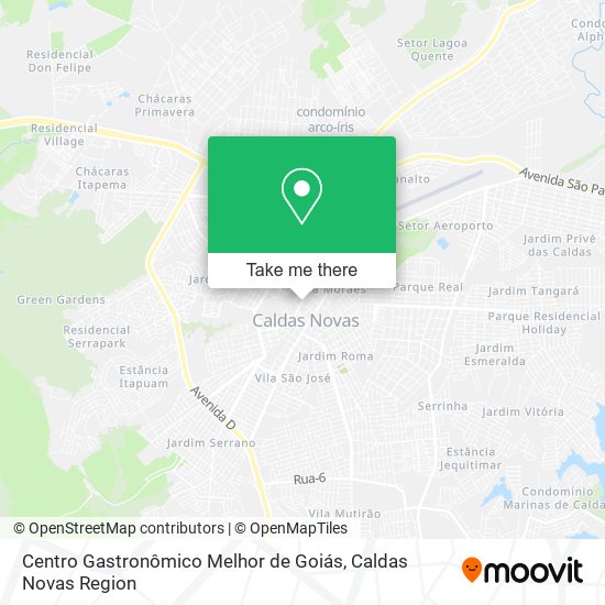 Mapa Centro Gastronômico Melhor de Goiás