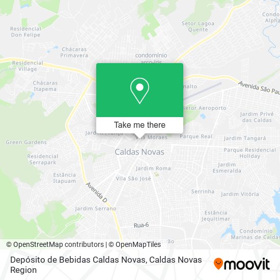 Depósito de Bebidas Caldas Novas map