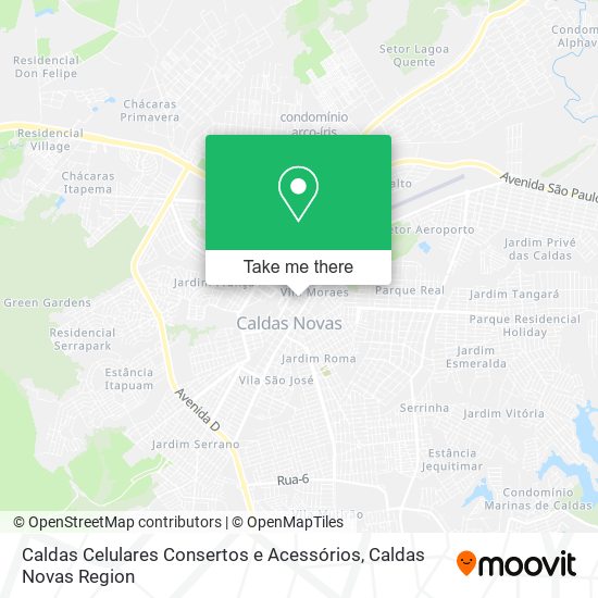 Mapa Caldas Celulares Consertos e Acessórios