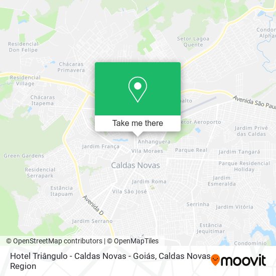 Hotel Triângulo - Caldas Novas - Goiás map