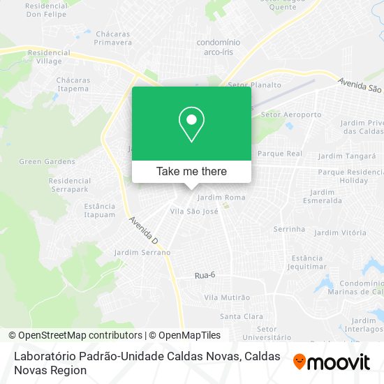 Mapa Laboratório Padrão-Unidade Caldas Novas