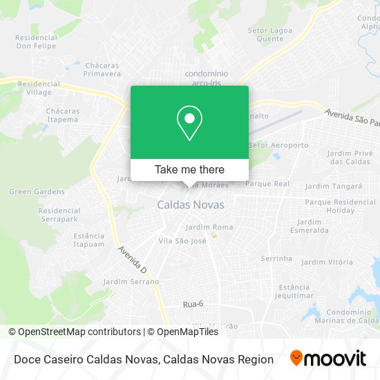 Mapa Doce Caseiro Caldas Novas