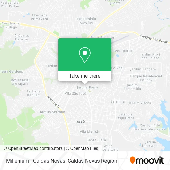 Millenium - Caldas Novas map