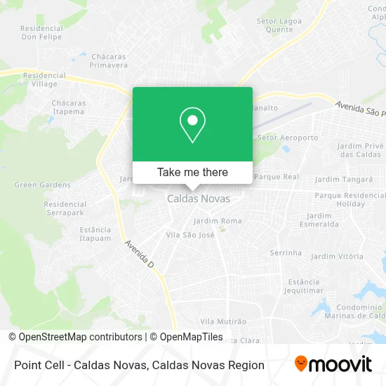 Point Cell - Caldas Novas map