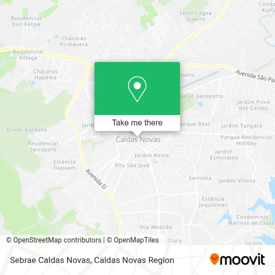 Sebrae Caldas Novas map