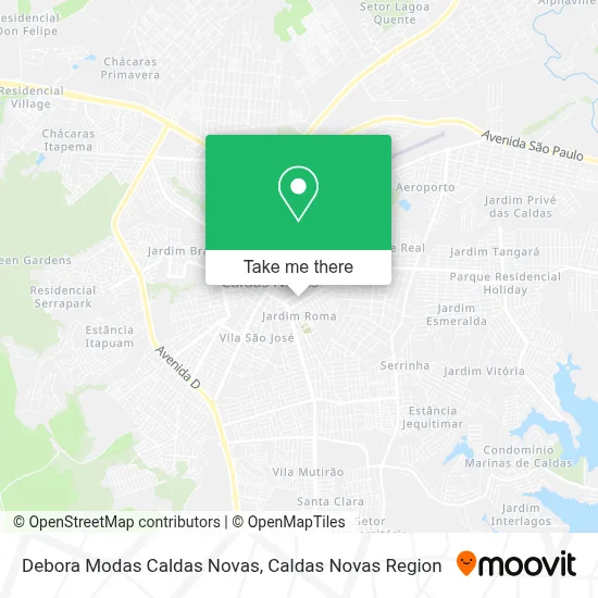 Debora Modas Caldas Novas map