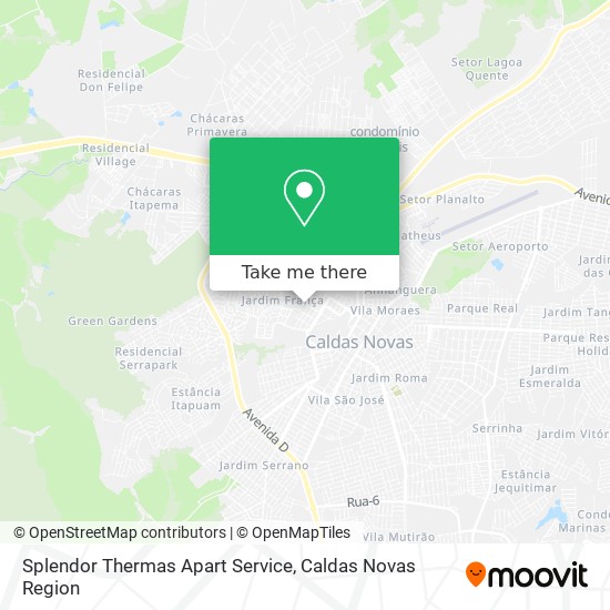 Splendor Thermas Apart Service map