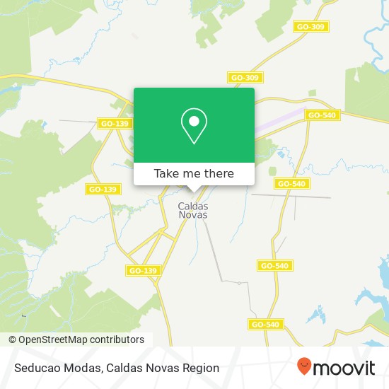 Mapa Seducao Modas, Rua Pedro Branco de Souza, 52 Caldas Novas Caldas Novas-GO 75690-000