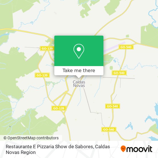 Mapa Restaurante E Pizzaria Show de Sabores