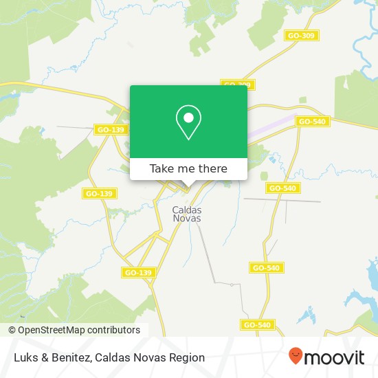 Mapa Luks & Benitez, Avenida Orcalino Santos, 535 Caldas Novas Caldas Novas-GO 75690-000