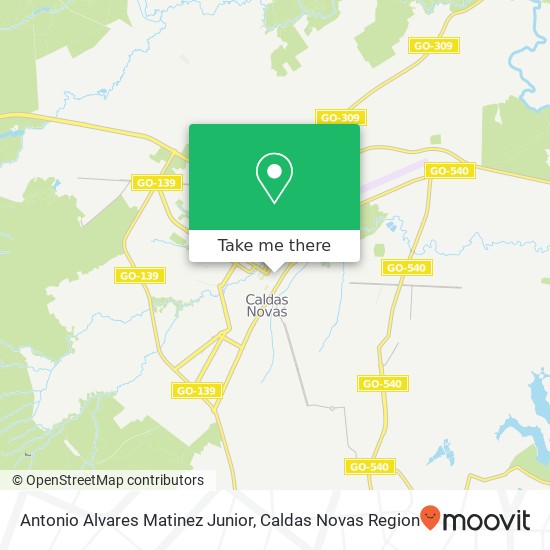 Mapa Antonio Alvares Matinez Junior, Rua Pedro Branco de Souza, 214 Caldas Novas Caldas Novas-GO 75690-000