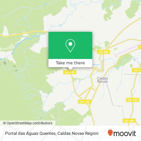 Mapa Portal das Águas Quentes