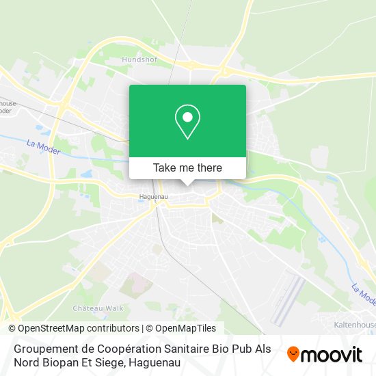 Mapa Groupement de Coopération Sanitaire Bio Pub Als Nord Biopan Et Siege