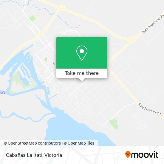 Cabañas La Itati map