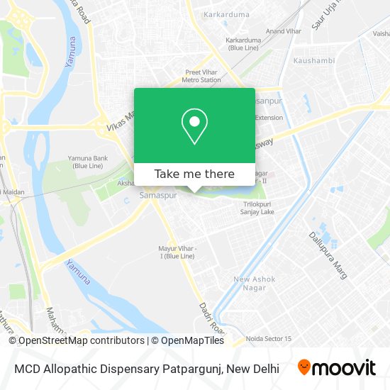 MCD Allopathic Dispensary Patpargunj map