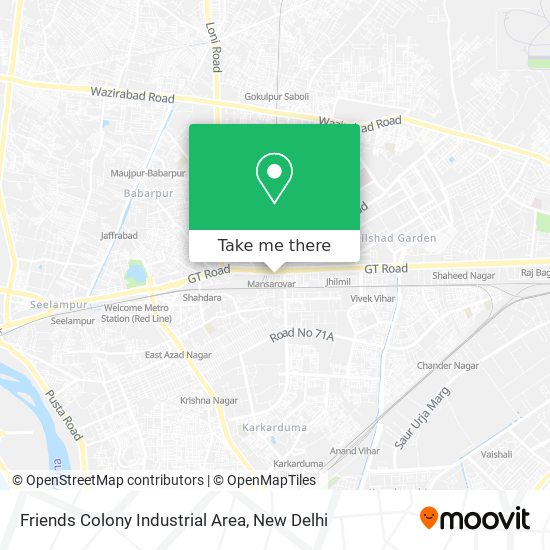 Friends Colony Industrial Area map