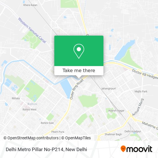 Delhi Metro Pillar No-P214 map